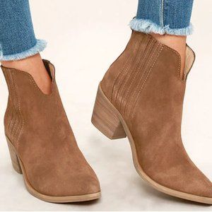 Steve Madden Suede Leather Webster Ankle Booties size 8